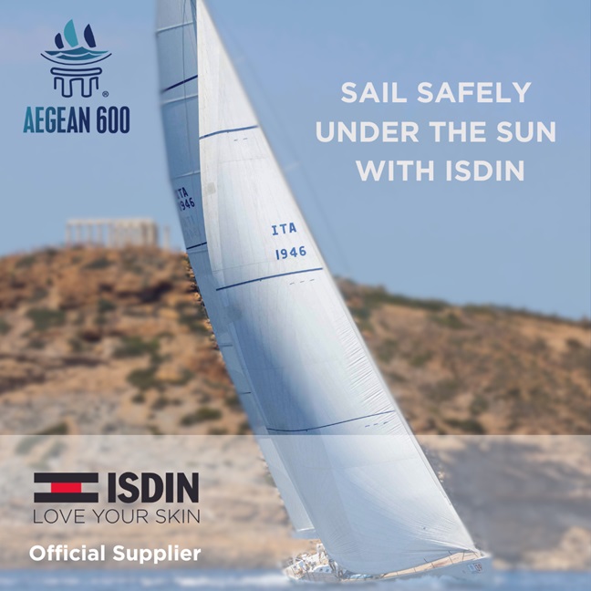 ISDIN: Επίσημος προμηθευτής αντηλιακής προστασίας στο 4 ο Aegean 600 5-13 Ιουλίου