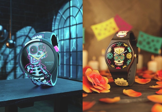 H Swatch γιορτάζει το Halloween και ανεβάζει την ένταση στο χρώμα για την Día de los Muertos